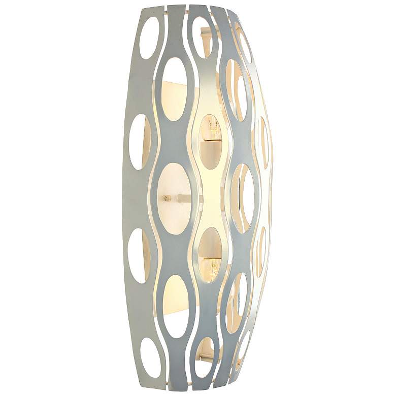 Image 1 Varaluz Masquerade 19 inchH Pearl Steel 2-Light Wall Sconce