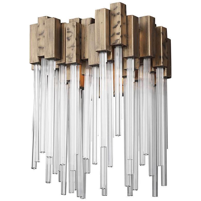 Image 1 Varaluz Matrix 13.5" High 1-Light Havana Gold Modern Wall Sconce