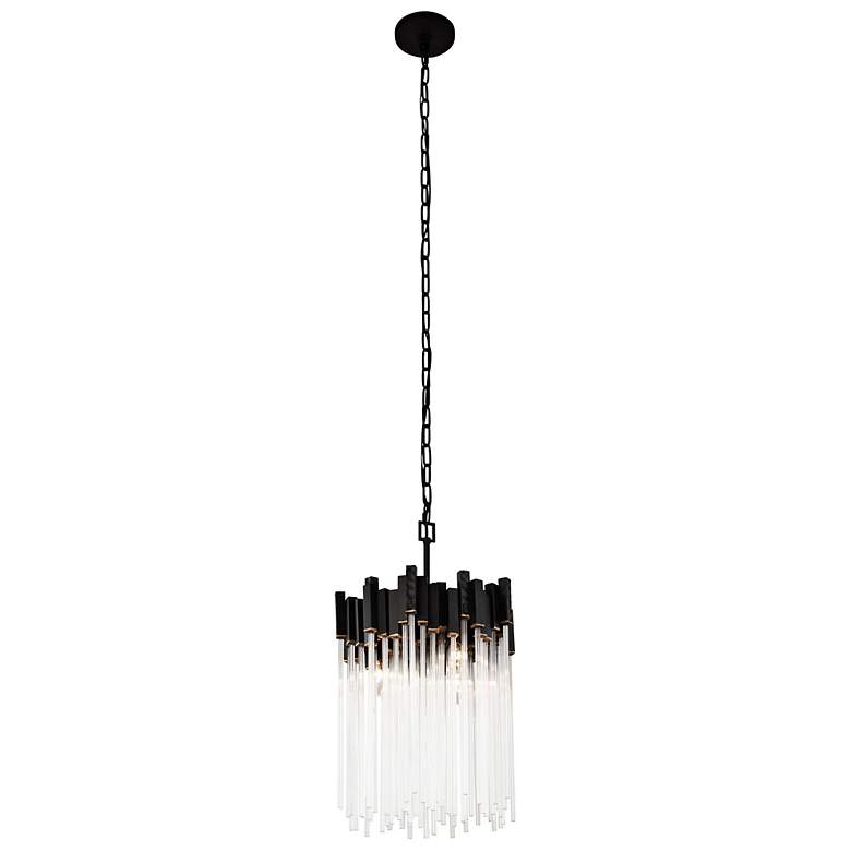 Image 1 Varaluz Matrix 14" Wide Matte Black 3-Light Pendant