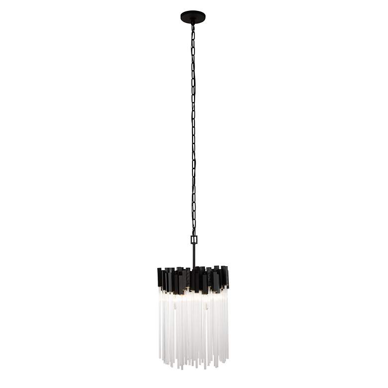 Image 2 Varaluz Matrix 14" Wide Matte Black 3-Light Pendant more views