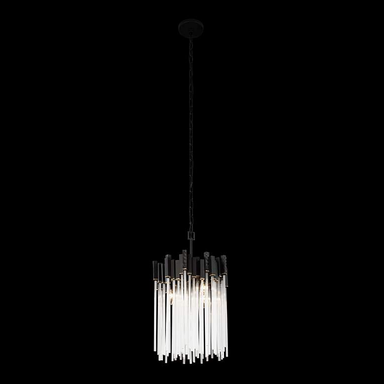 Image 5 Varaluz Matrix 14" Wide Matte Black 3-Light Pendant more views