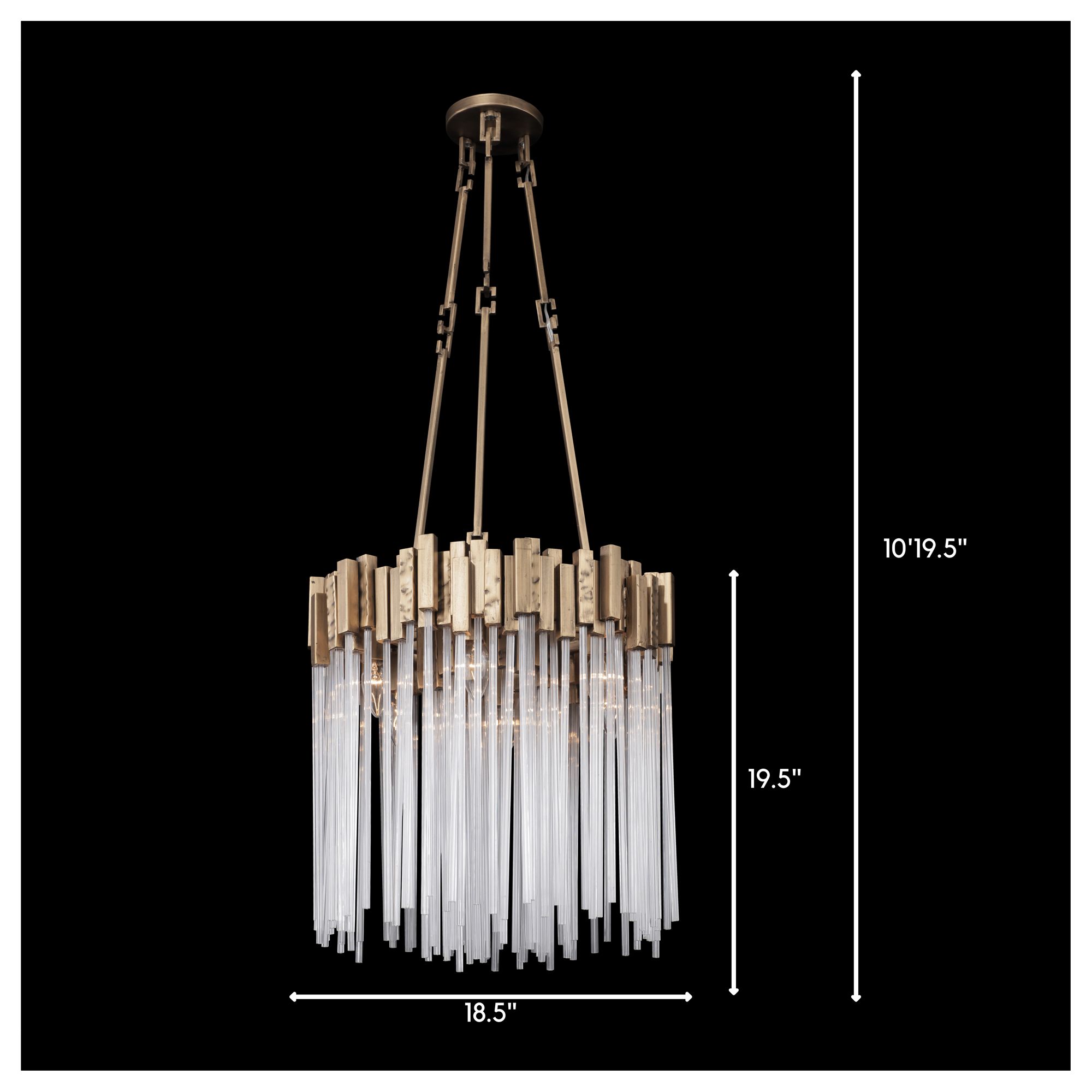 Varaluz Matrix 18 1/2" Wide Havana Gold 6-Light Pendant in scene