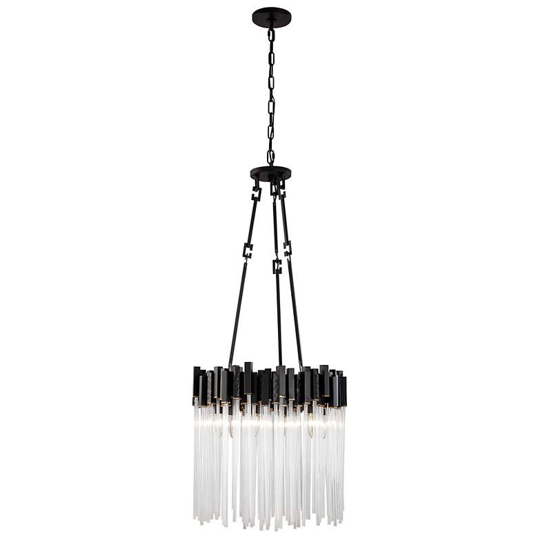 Image 2 Varaluz Matrix 18 1/2" Wide Matte Black 6-Light Pendant more views
