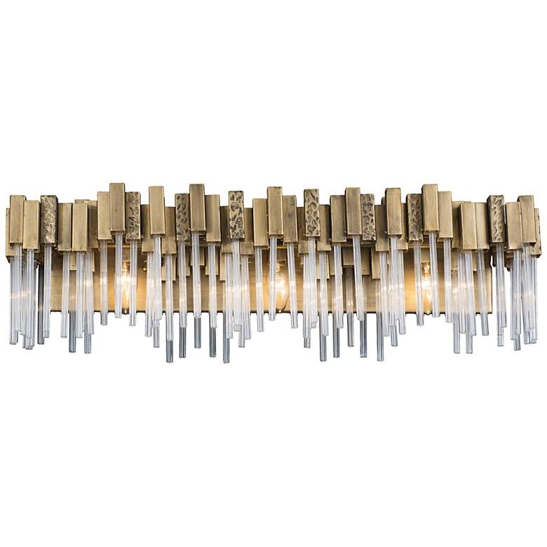 Image 1 Varaluz Matrix 28" Wide Havana Gold Modern Vanity Bath Fixture