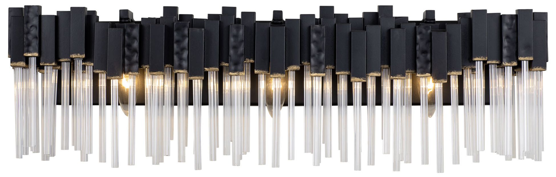 Image 2 Varaluz Matrix 28" Wide Matte Black 3-Light Bath Light more views