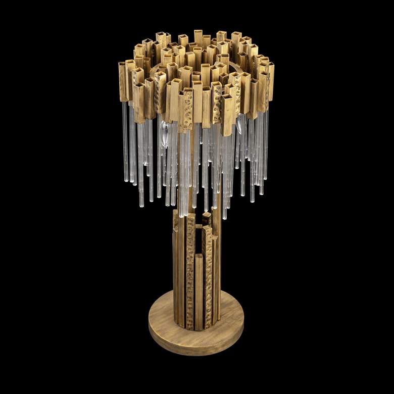 Image 4 Varaluz Matrix 30" High 3-Light Havana Gold Finish Modern Table Lamp more views