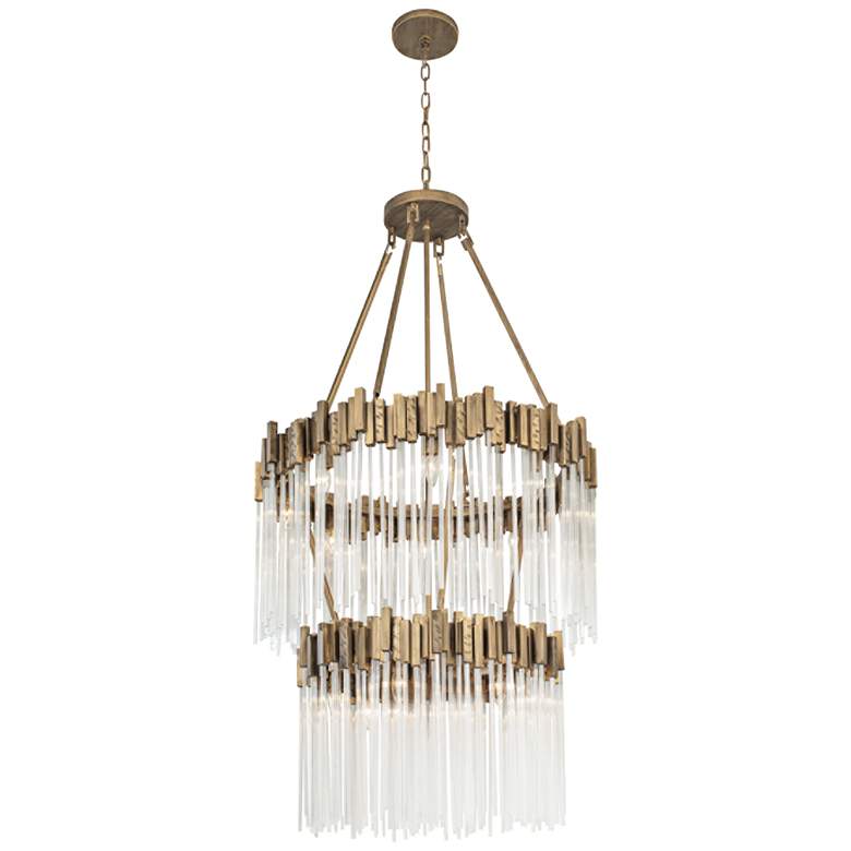 Image 3 Varaluz Matrix 30" Wide Havana Gold 2-Tier Chandelier more views