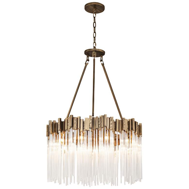 Image 1 Varaluz Matrix 30 inch Wide Havana Gold Chandelier