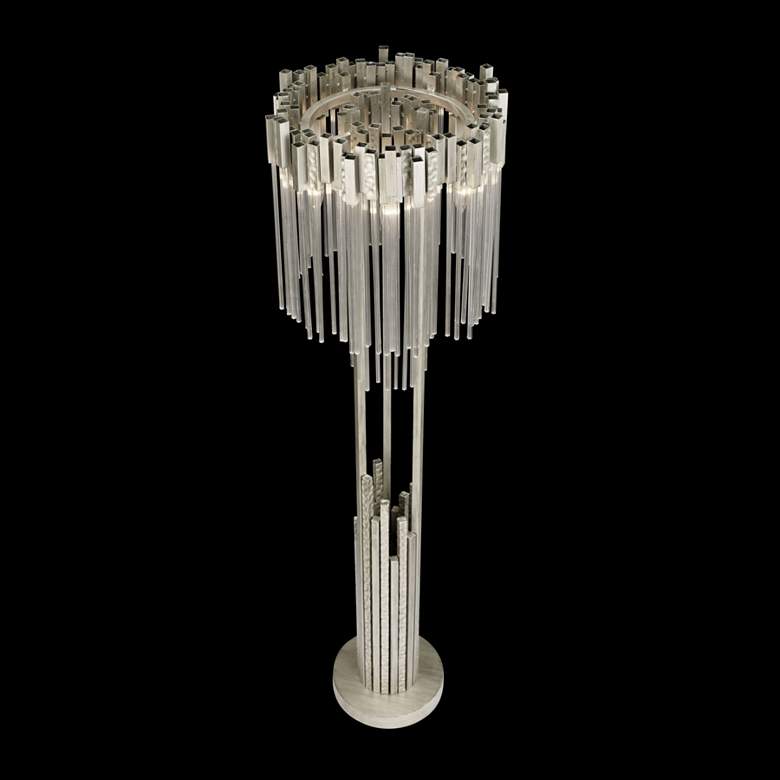 Image 3 Varaluz Matrix 68" 6-Light Glass and Rainy Night Gray Floor Lamp more views