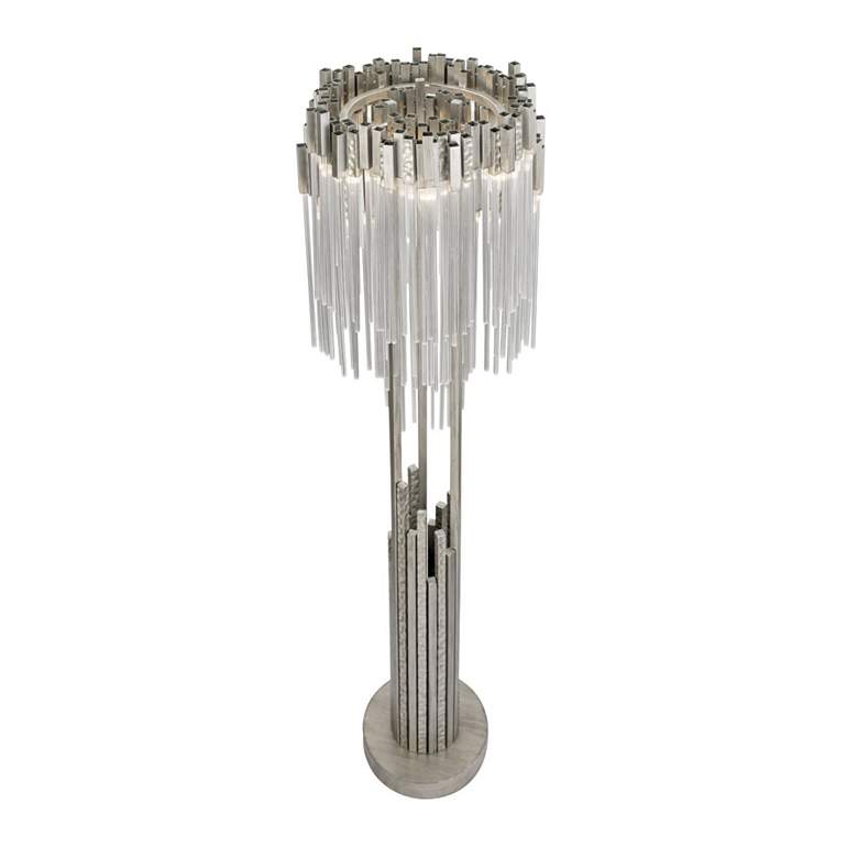 Image 4 Varaluz Matrix 68" 6-Light Glass and Rainy Night Gray Floor Lamp more views