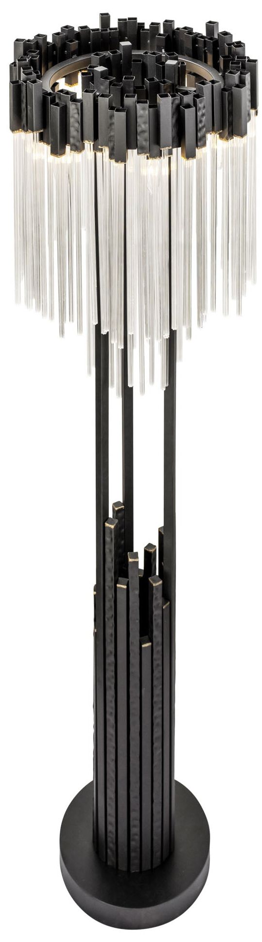 Image 3 Varaluz Matrix Matte Black and Glass Floor Lamp more views