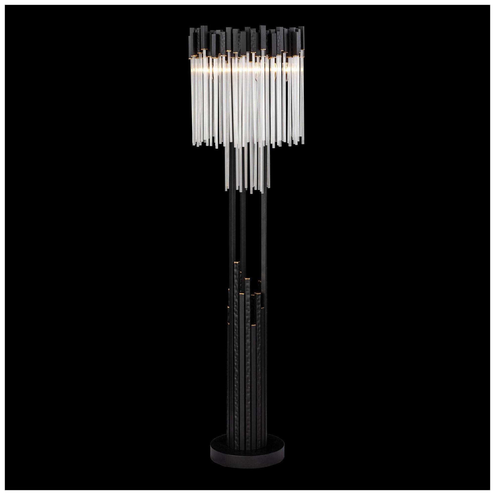 Image 4 Varaluz Matrix Matte Black and Glass Floor Lamp more views