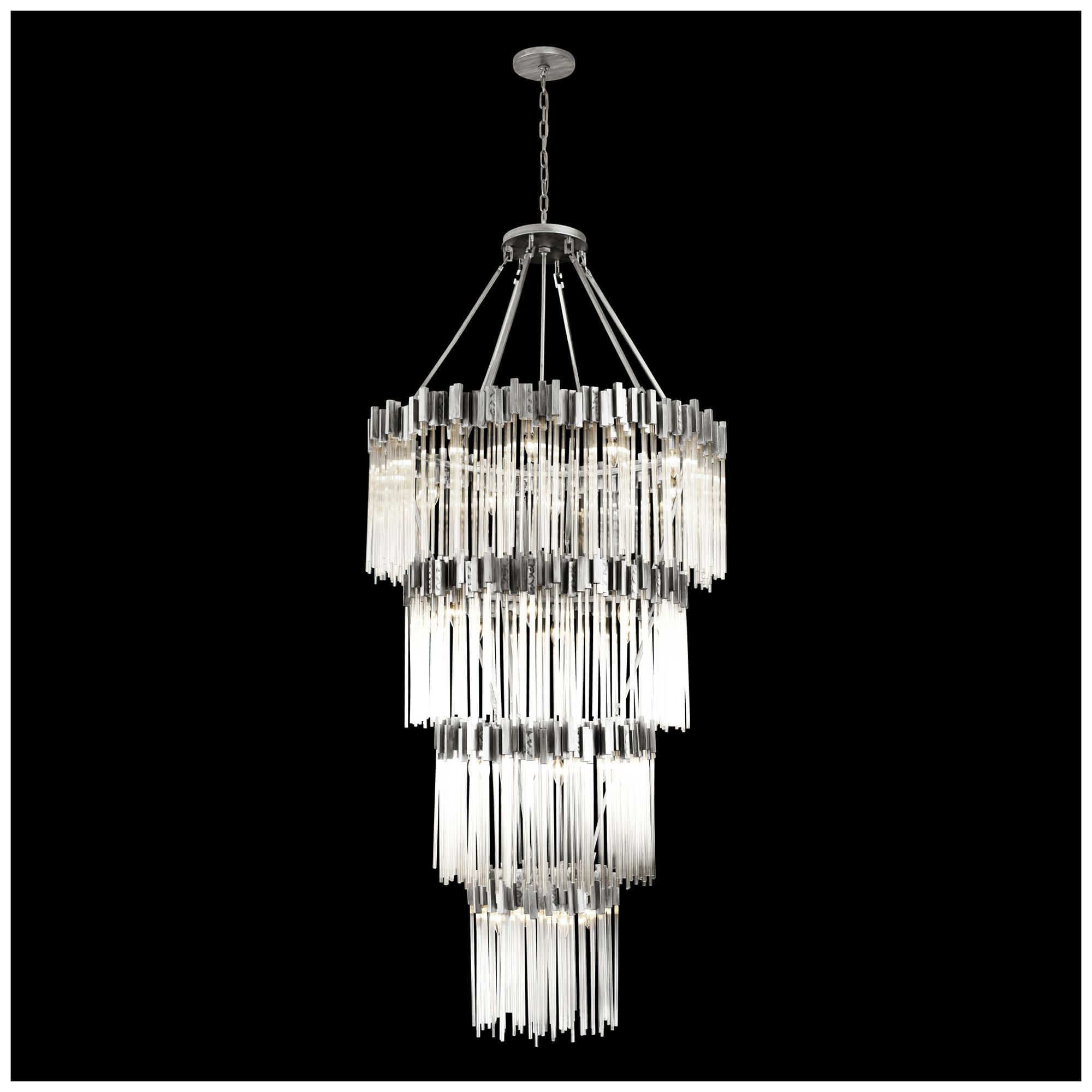 Image 2 Varaluz Matrix Rainy Night 30-Light 4-Tier Large Modern Chandelier more views