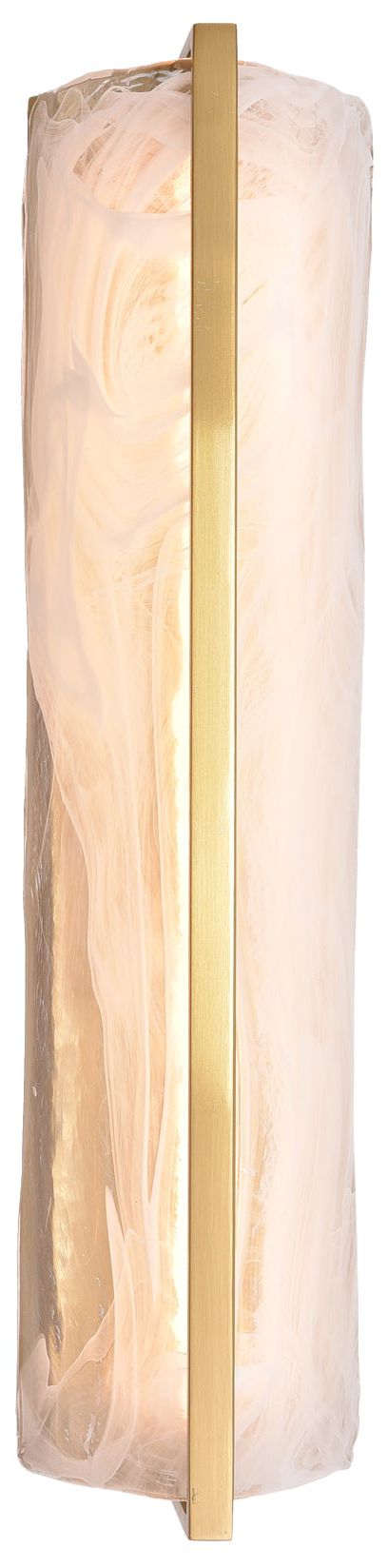 Varaluz Mingle 21" High Satin Brass 1-Light Tall Sconce