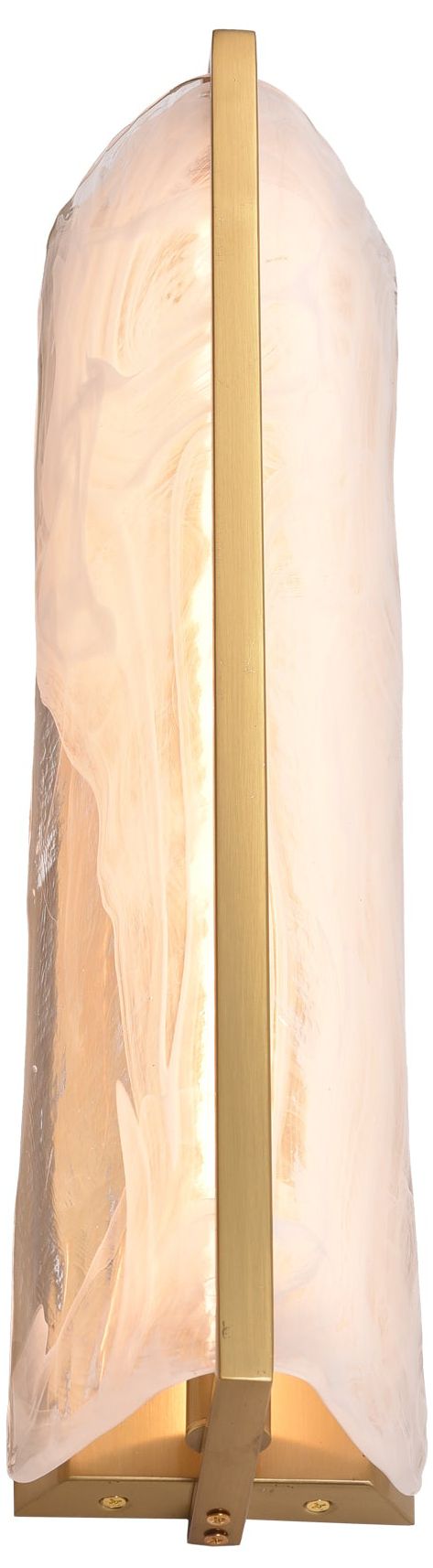 Image 3 Varaluz Mingle 21" High Satin Brass 1-Light Tall Sconce more views