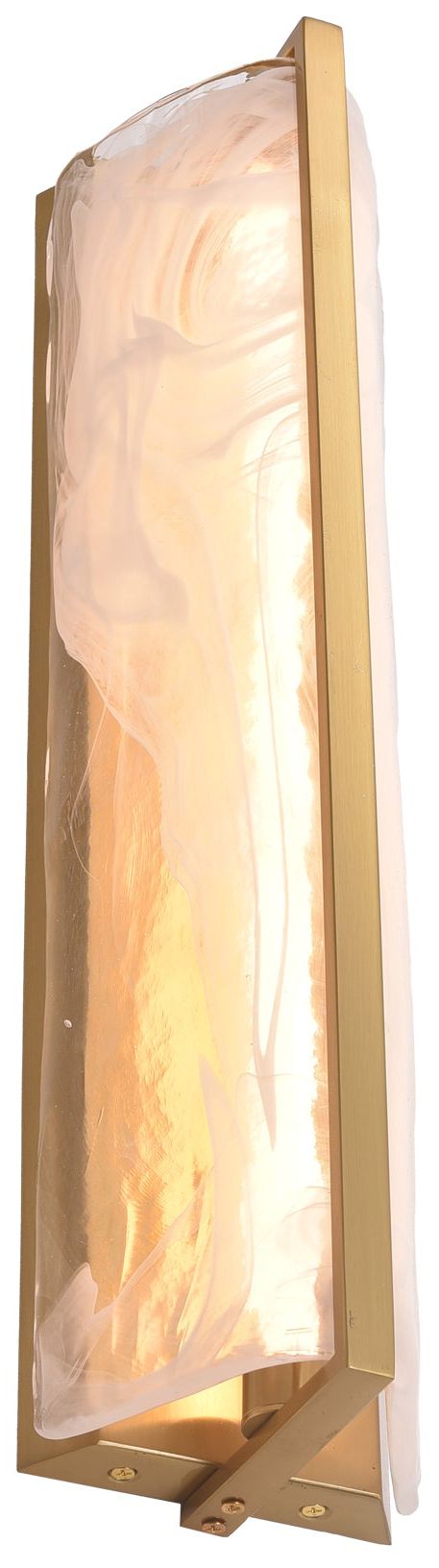 Image 4 Varaluz Mingle 21" High Satin Brass 1-Light Tall Sconce more views