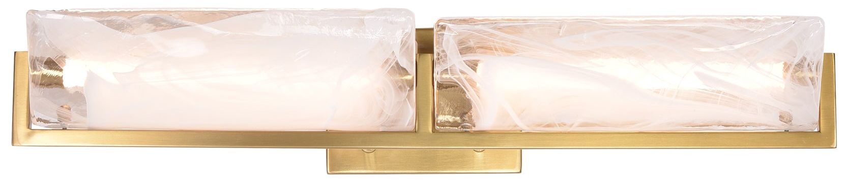 Varaluz Mingle 25 1/2" Satin Brass 2-Light Bath Light