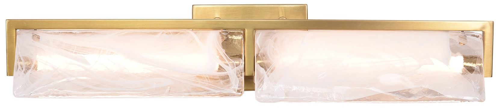 Image 2 Varaluz Mingle 25 1/2" Satin Brass 2-Light Bath Light more views