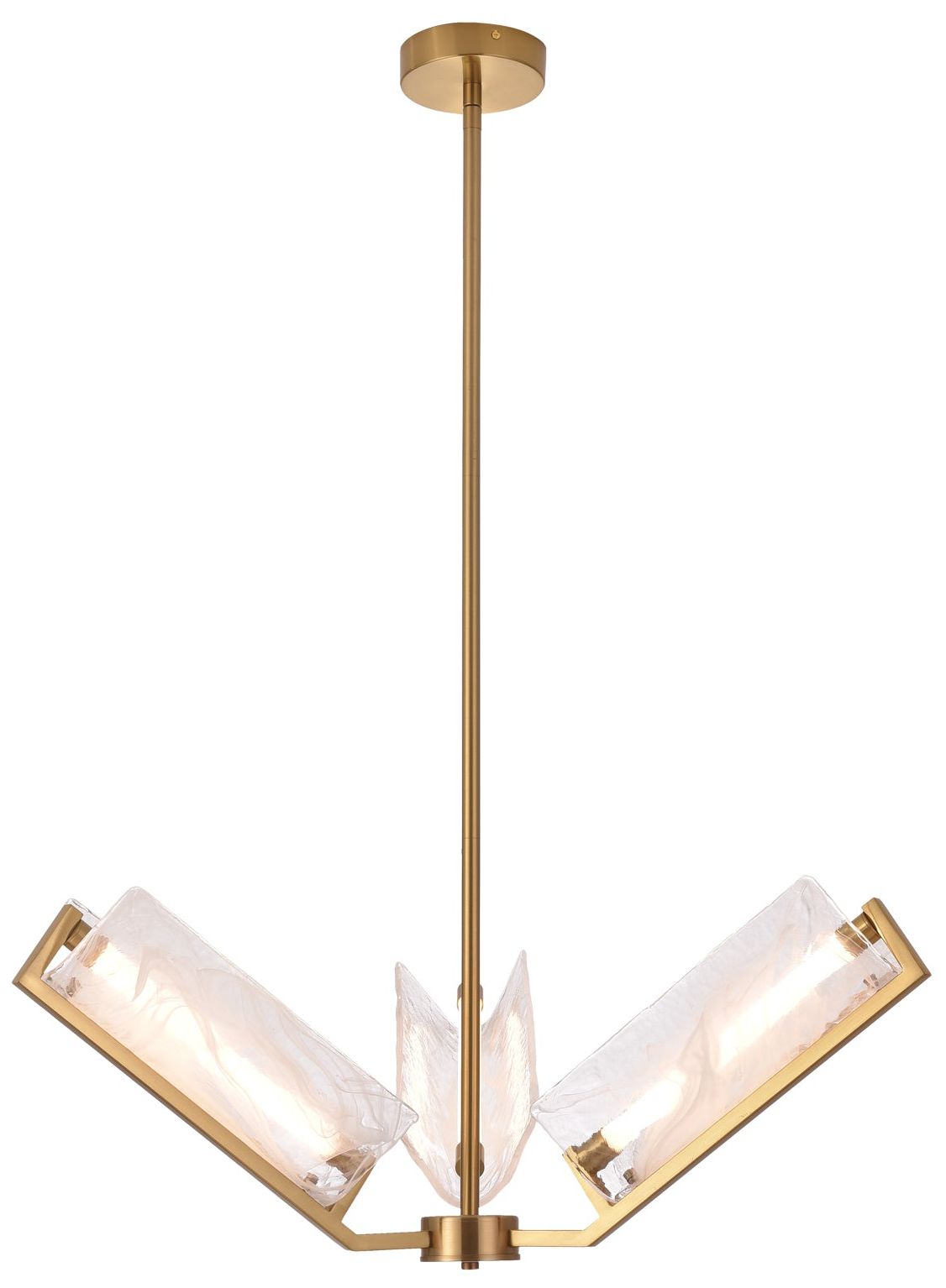 Image 2 Varaluz Mingle 31 1/4" Wide Satin Brass 3-Light Chandelier more views