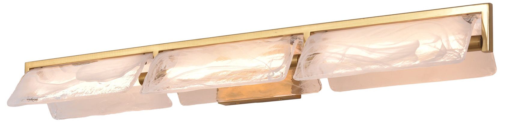Image 3 Varaluz Mingle 38" Satin Brass 3-Light Bath Light more views