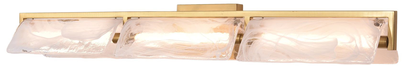 Image 4 Varaluz Mingle 38" Satin Brass 3-Light Bath Light more views