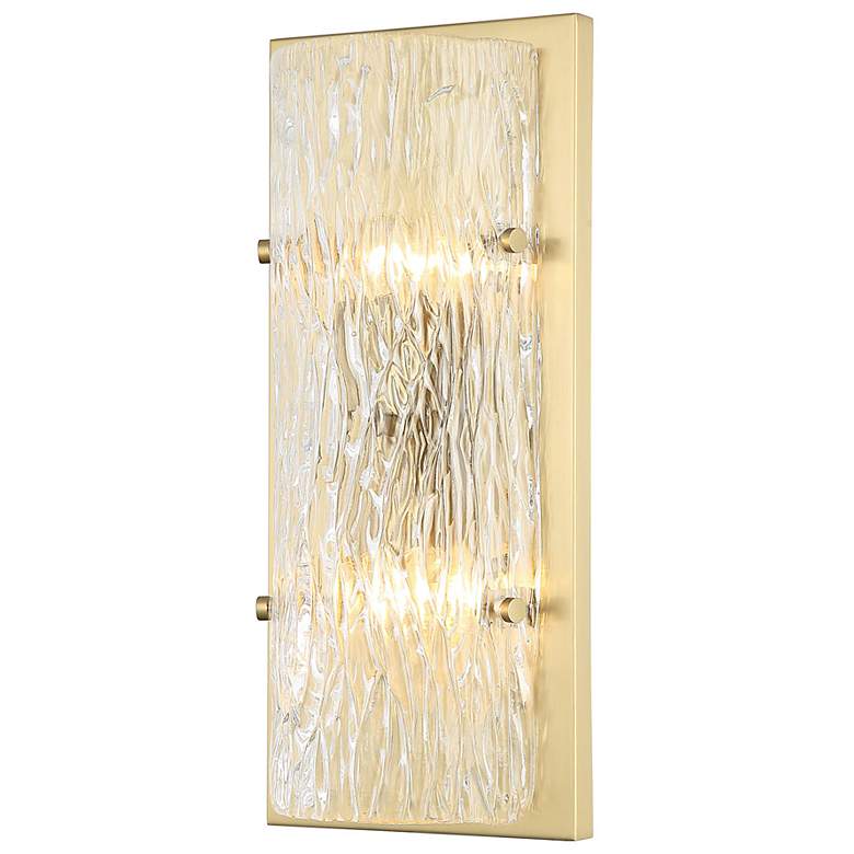 Image 2 Varaluz Morgan 17" High Satin Brass Wall Sconce more views