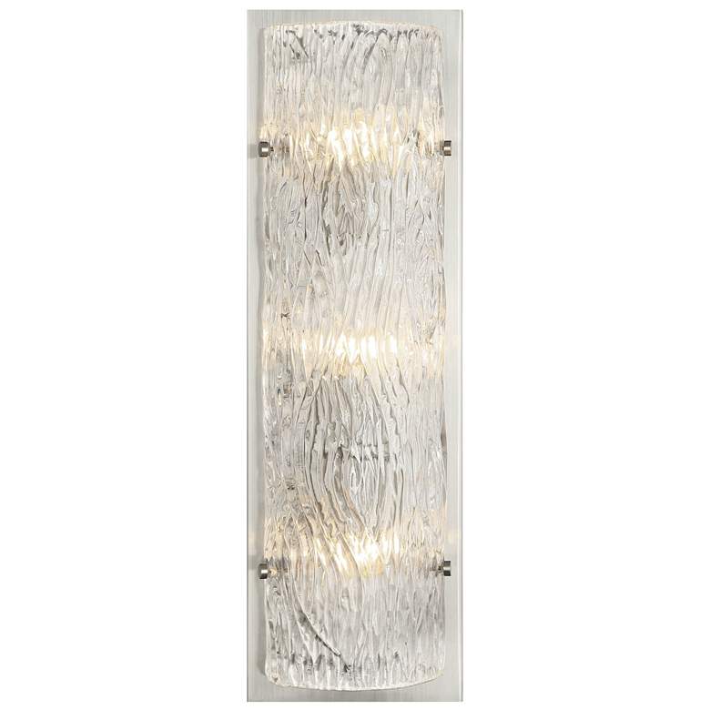 Image 1 Varaluz Morgan 23 1/2"H Brushed Nickel 3-Light Wall Sconce