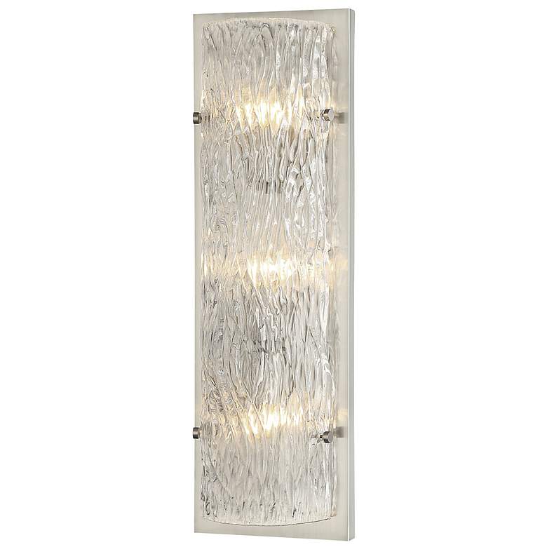 Image 3 Varaluz Morgan 23 1/2"H Brushed Nickel 3-Light Wall Sconce more views