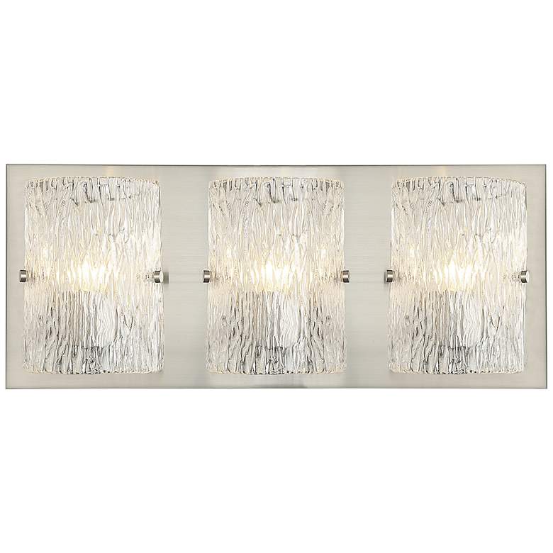 Image 1 Varaluz Morgan 23" Wide Brushed Nickel 3-Light Bath Light
