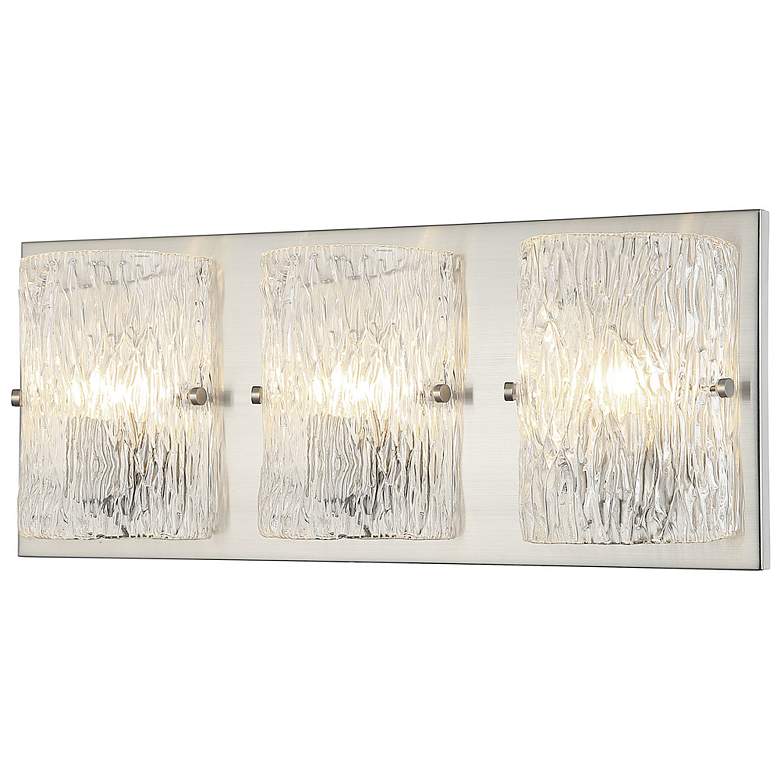 Image 3 Varaluz Morgan 23 inch Wide Brushed Nickel 3-Light Bath Light more views