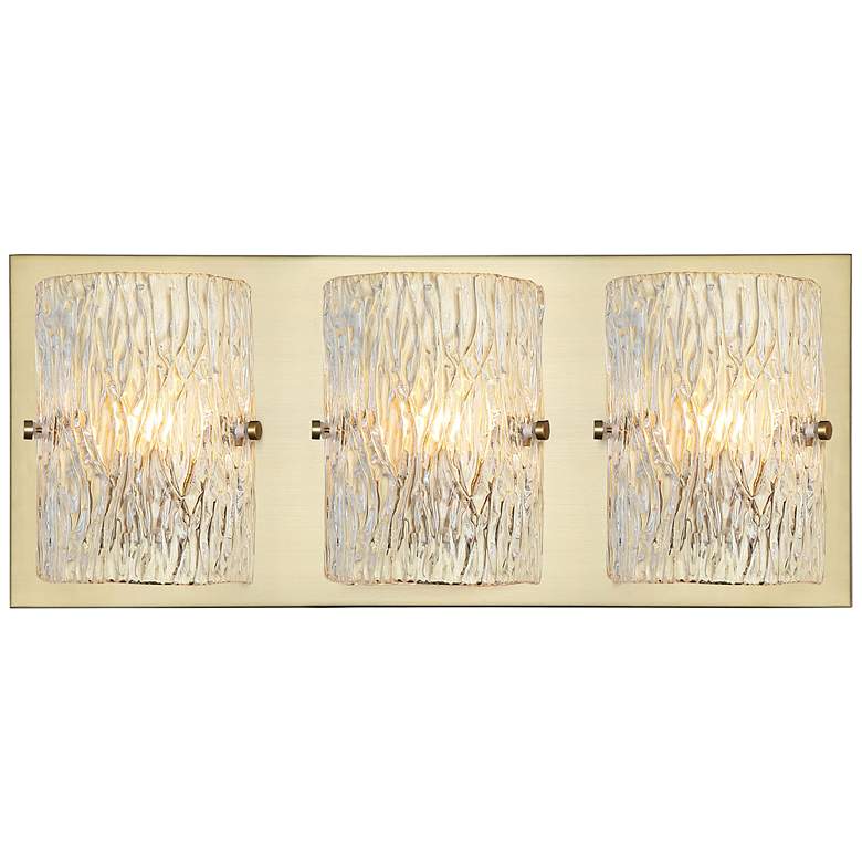 Image 1 Varaluz Morgan 23" Wide Satin Brass 3-Light Bath Light