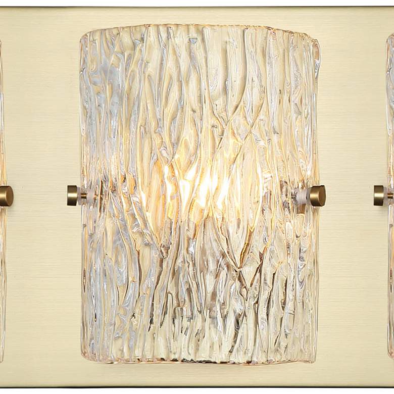 Image 2 Varaluz Morgan 23" Wide Satin Brass 3-Light Bath Light more views