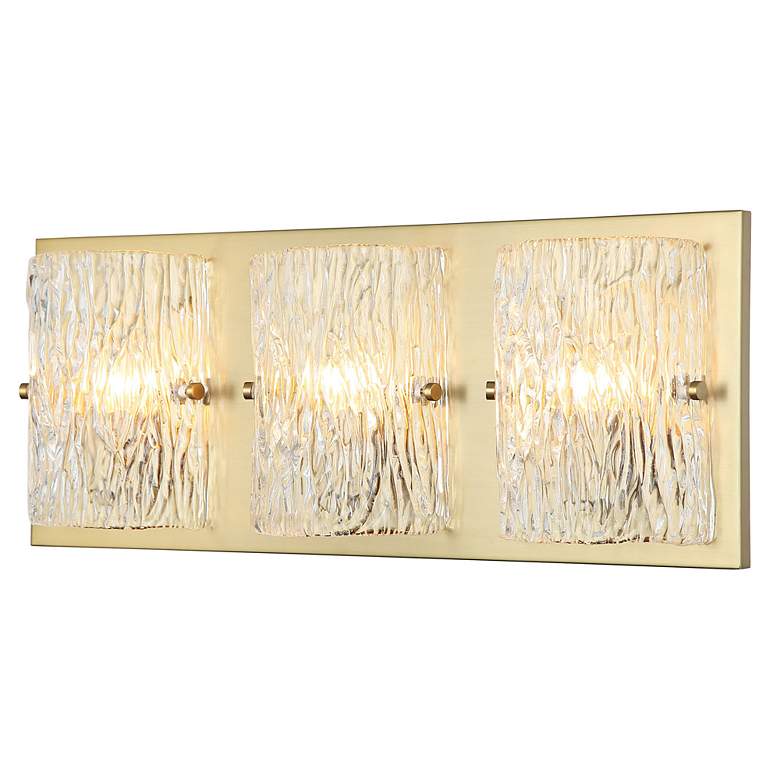 Image 3 Varaluz Morgan 23" Wide Satin Brass 3-Light Bath Light more views