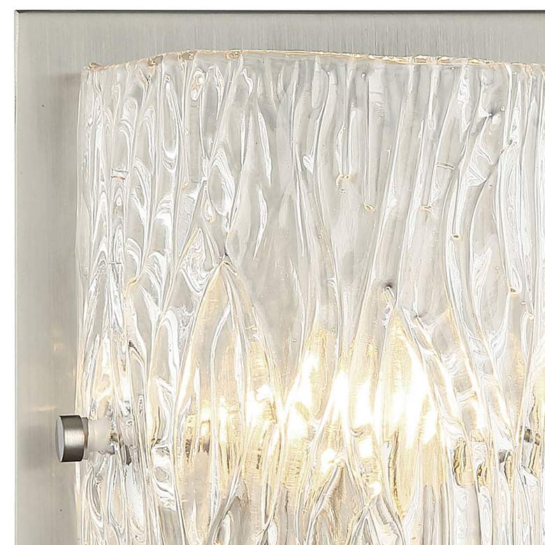 Image 2 Varaluz Morgan 9 3/4" High Brushed Nickel Wall Sconce more views