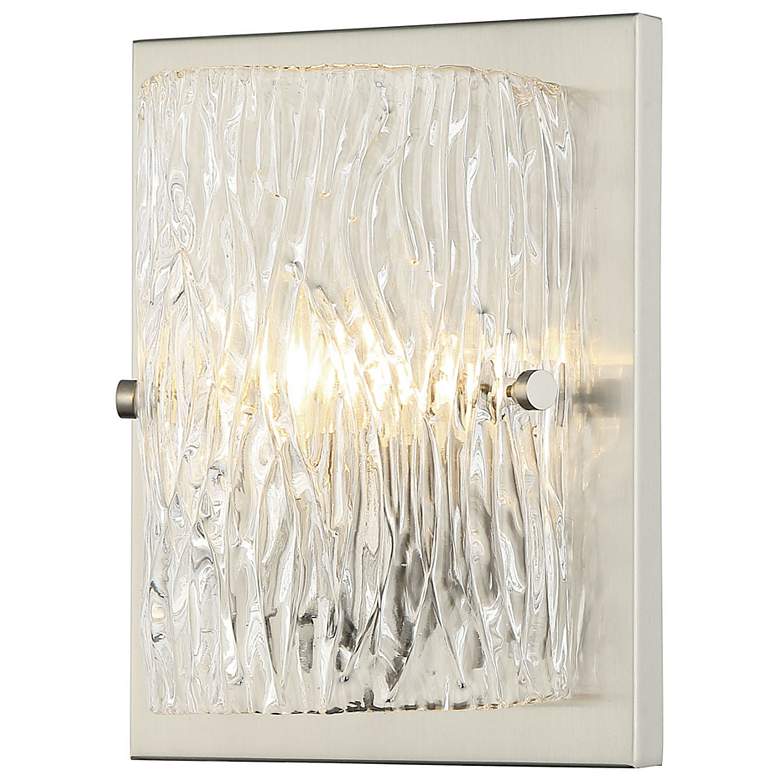 Image 3 Varaluz Morgan 9 3/4" High Brushed Nickel Wall Sconce more views