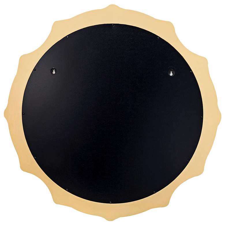 Image 5 Varaluz Not Baroque Gold 30" Round Scallop Wall Mirror more views