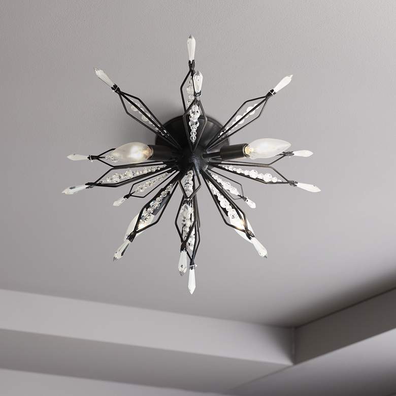 Image 1 Varaluz Orbital 18 1/4" Wide Carbon 4-Light Ceiling Light