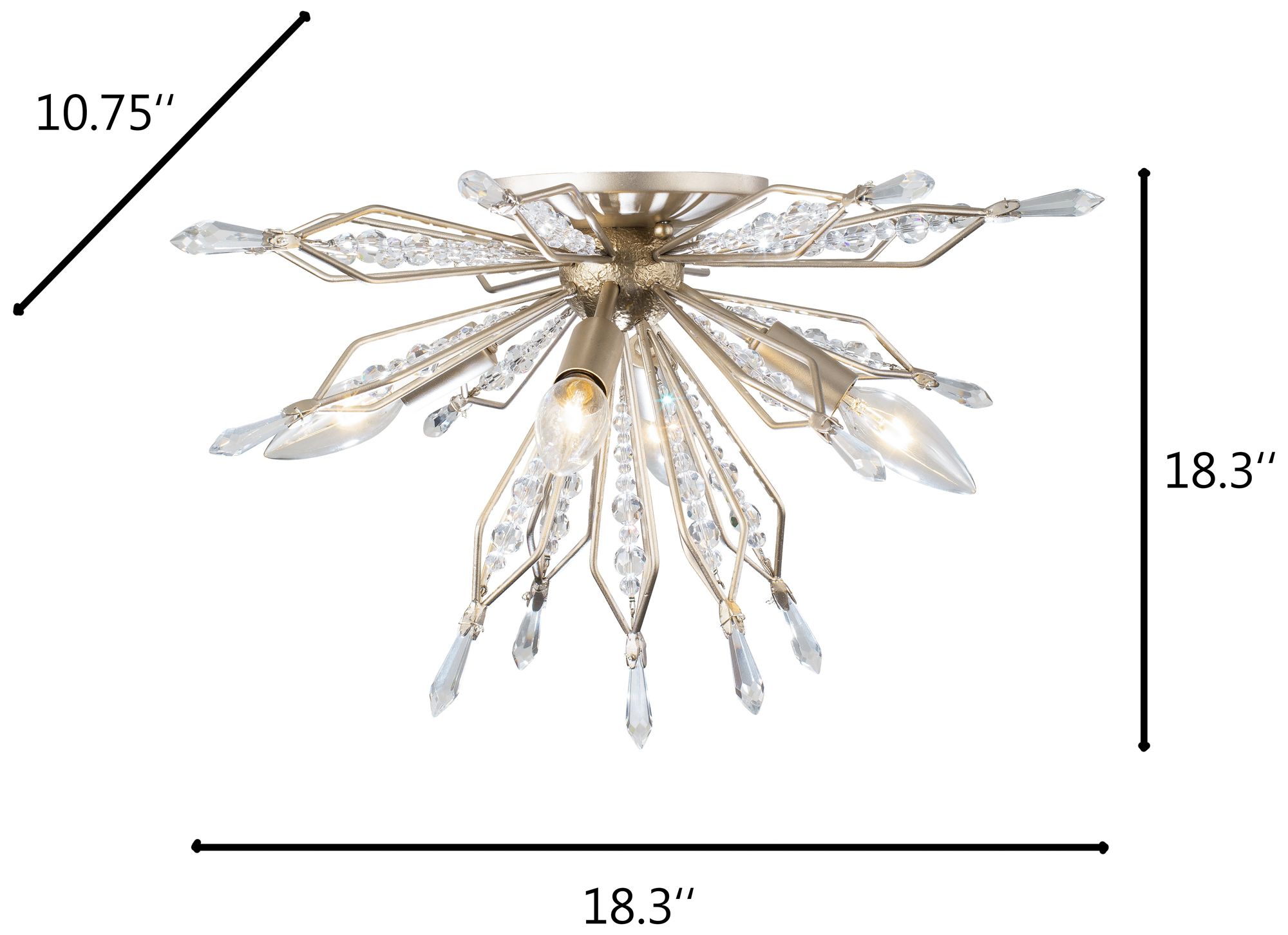 Varaluz Orbital 18 1/4" Wide Gold Dust 4-Light Ceiling Light