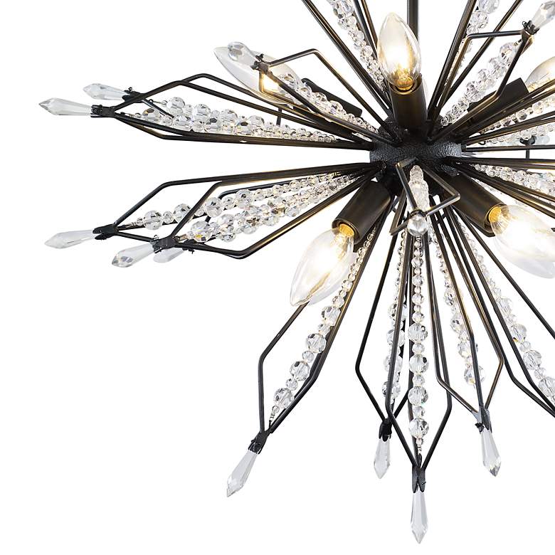 Image 2 Varaluz Orbital 22" Wide Carbon 8-Light Sputnik Pendant more views