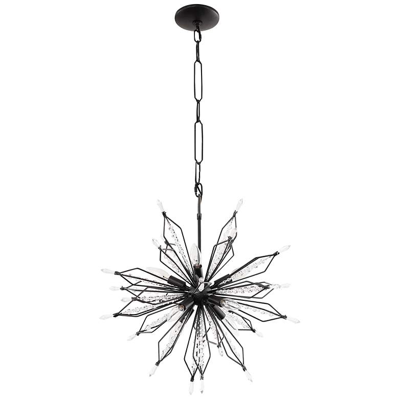 Image 3 Varaluz Orbital 22" Wide Carbon 8-Light Sputnik Pendant more views