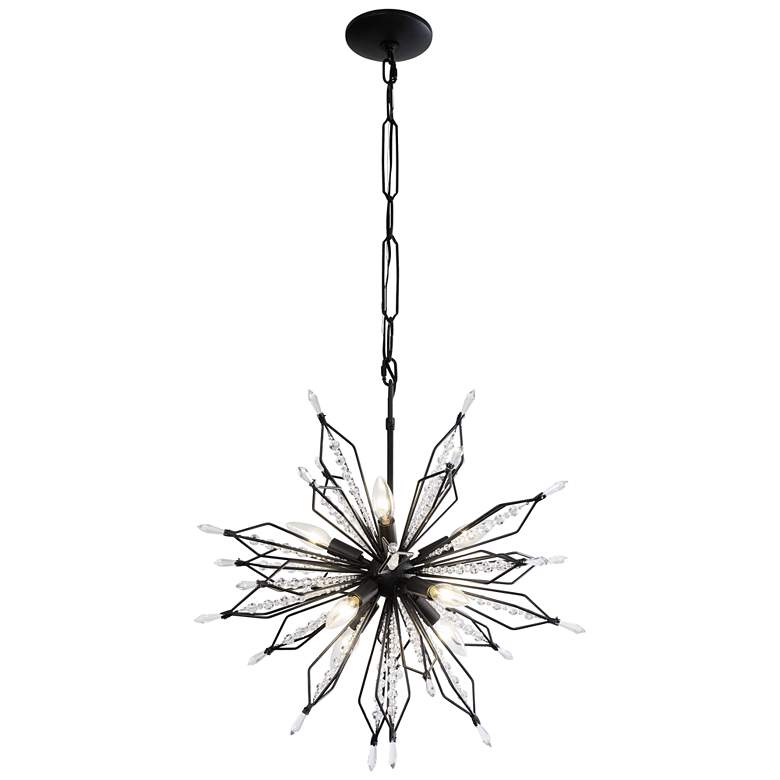 Image 4 Varaluz Orbital 22" Wide Carbon 8-Light Sputnik Pendant more views
