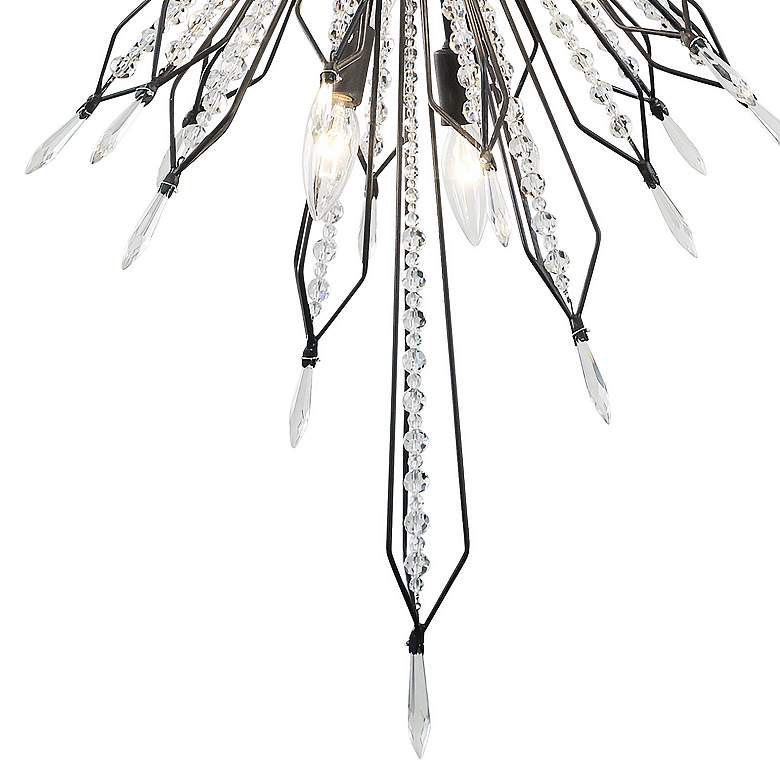 Image 2 Varaluz Orbital 24" Black and Crystal 20-Light Modern Foyer Chandelier more views