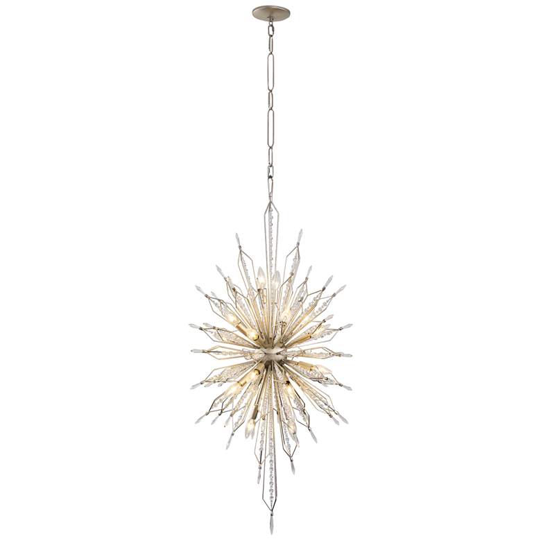 Image 2 Varaluz Orbital 24" Wide Gold Dust and Crystal Foyer Pendant