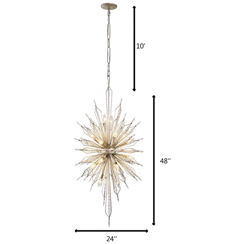 Image 4 Varaluz Orbital 24" Wide Gold Dust and Crystal Foyer Pendant more views
