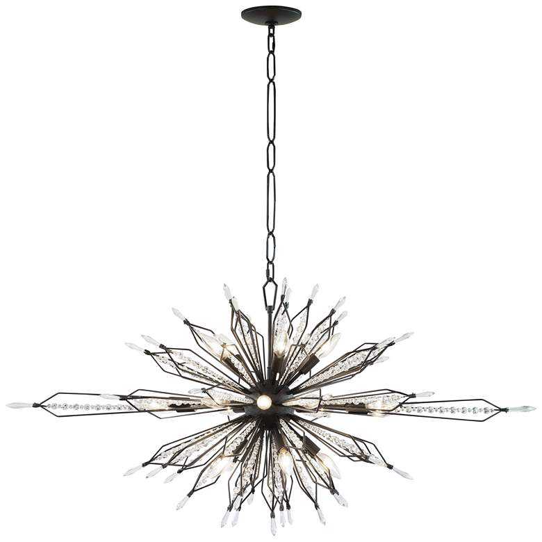 Image 3 Varaluz Orbital 36" Wide Black and Crystal Modern Ceiling Pendant more views