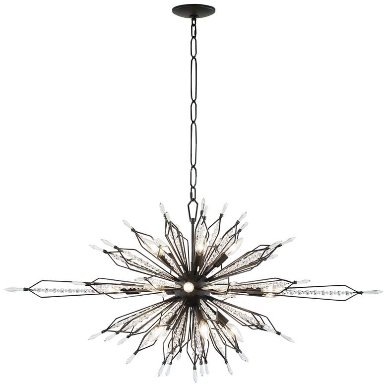 Image 3 Varaluz Orbital 36 inch Wide Black and Crystal Modern Ceiling Pendant more views