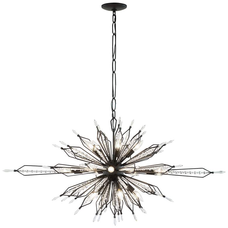 Image 4 Varaluz Orbital 36" Wide Black and Crystal Modern Ceiling Pendant more views