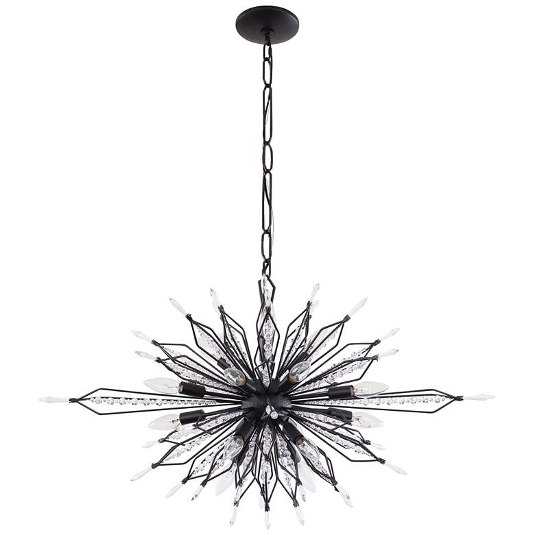 Image 5 Varaluz Orbital 36" Wide Black and Crystal Modern Ceiling Pendant more views