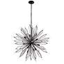 3_Varaluz Orbital 36" Wide Carbon and Crystal 16-Light Pendant more views