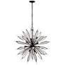 5_Varaluz Orbital 36" Wide Carbon and Crystal 16-Light Pendant more views